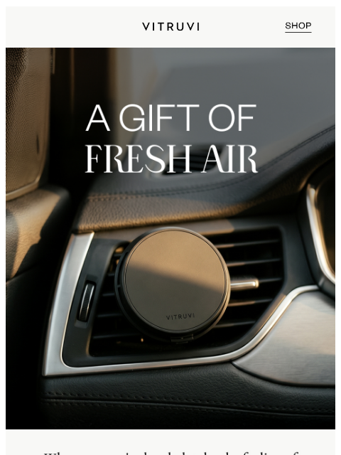 vitruvi newsletter: Unlock A FREE Drive Air Freshener Vent Clip 🚙