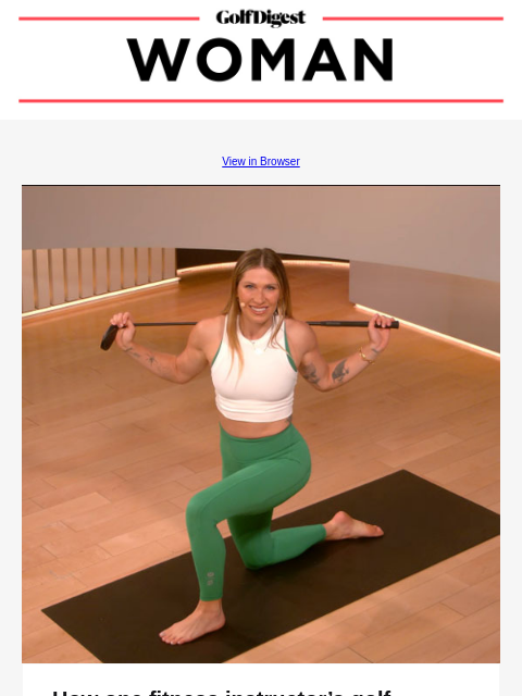 View in Browser Chipping Changes How one fitness instructor's golf passion led to Peloton's first golf program When Peloton's Selena Samuela started crafting her own workouts for golf, she