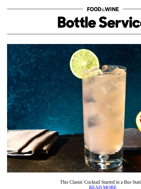 foodandwine newsletter: This Classic Cocktail Started in a Bus Station