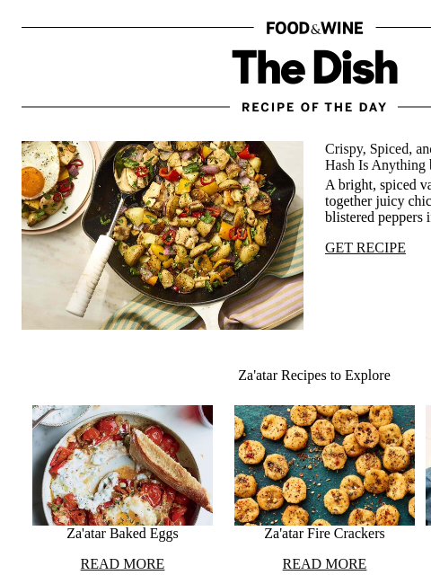 foodandwine newsletter: Chicken Hash