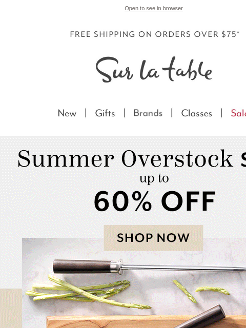 surlatable newsletter: Overstock, Overjoyed 💃 First access.
