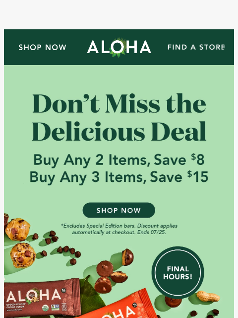 aloha newsletter: Don't ditch this deal!