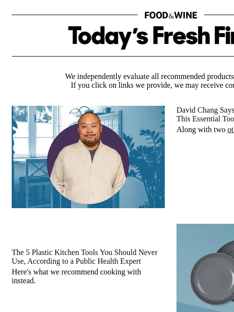 foodandwine newsletter: 5 Toxic Plastic Kitchen Tools You Should Never Use