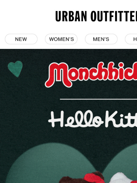 urbanoutfitters newsletter: a Monchhichi & Hello Kitty collab?! 😍