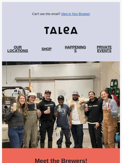 taleabeer newsletter: Behind the Beer: Get to Know Our Brew Team!