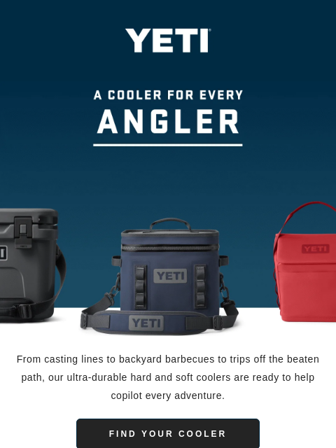 yeti newsletter: Hard And Soft Coolers For Every Adventure
