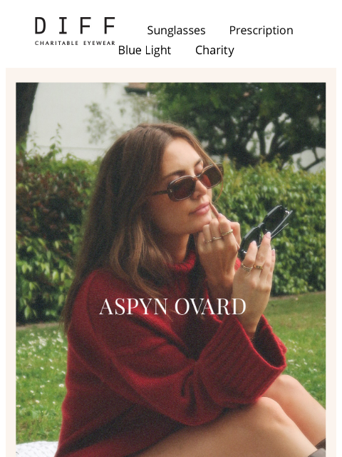 diffeyewear newsletter: Aspyn Ovard x DIFF Is Out Now! 🩵