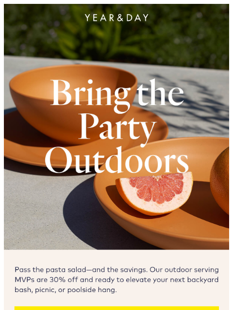 yearandday newsletter: We’re still serving up 30% off