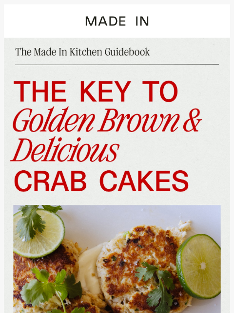madeincookware newsletter: What Your Crab Cakes Are Missing 🦀