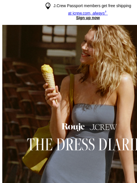 jcrew newsletter: Yes, you need a Rouje X J.Crew dress