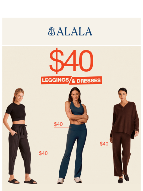 alalastyle newsletter: 🎉 $40 Leggings & Dresses : Signature Sample Sale
