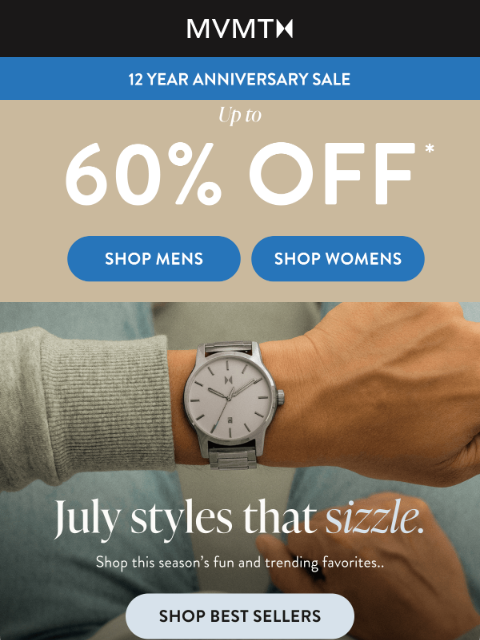 mvmt newsletter: Up to 60% Off Trending Watches