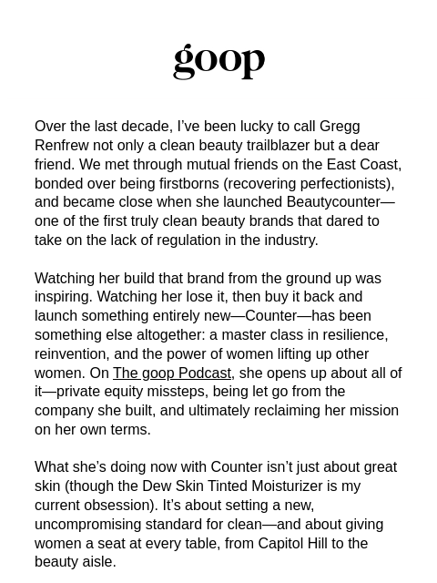 goop newsletter: the Thursday newsletter