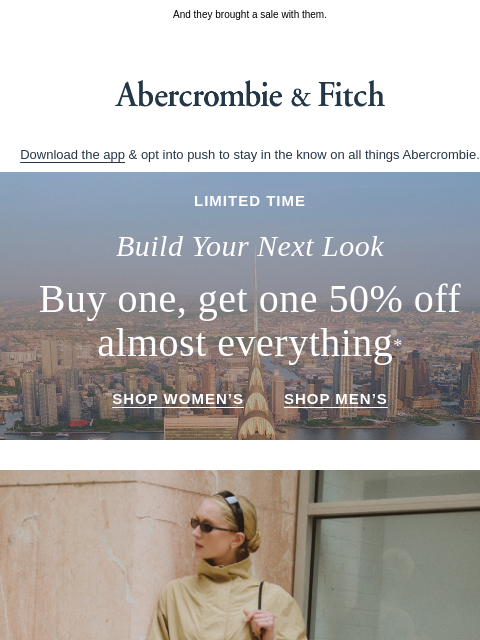 abercrombie newsletter: THE 90's ARE BACK.
