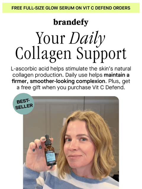 brandefyskin newsletter: The secret to firmer-looking skin