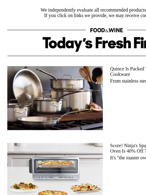 foodandwine newsletter: 40% Off: Save Space With Ninja's Air Fryer Toaster...