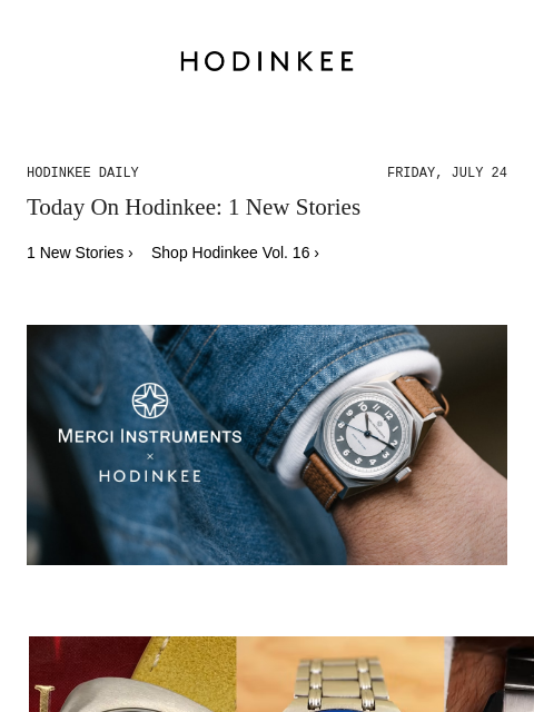hodinkee newsletter: Hodinkee Daily | 07/24/2026