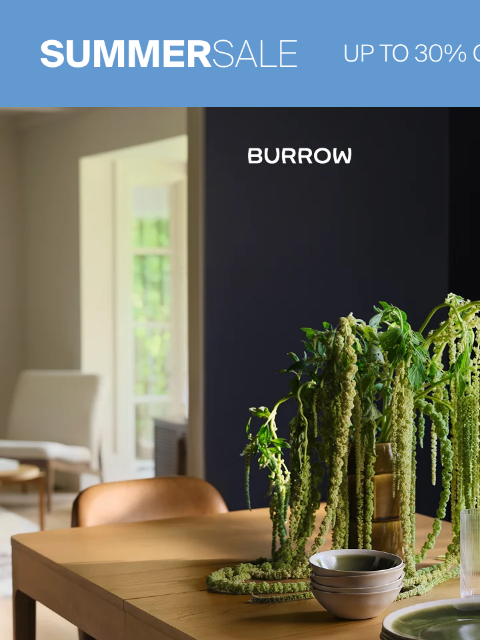 burrow newsletter: The Summer Sale hits the dining room