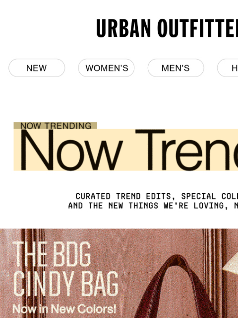 urbanoutfitters newsletter: Our BDG Cindy Bag is trending… 👀