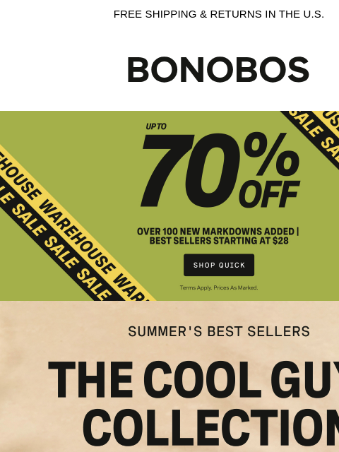 bonobos newsletter: Meet July's Most-Wanted Styles