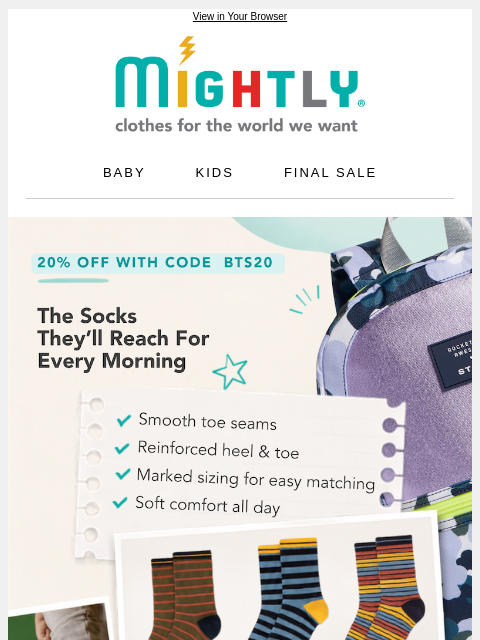 mightly newsletter: Their favorite socks are waiting