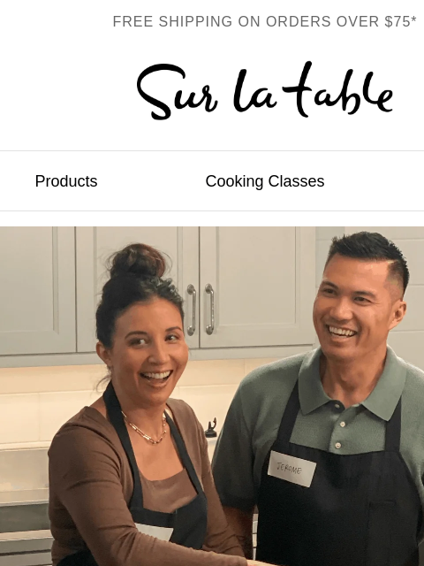 surlatable newsletter: Reason #37 to take a cooking class: Free AC.