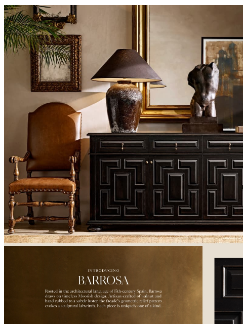 rh newsletter: Introducing the Barrosa Collection. RH Estates.