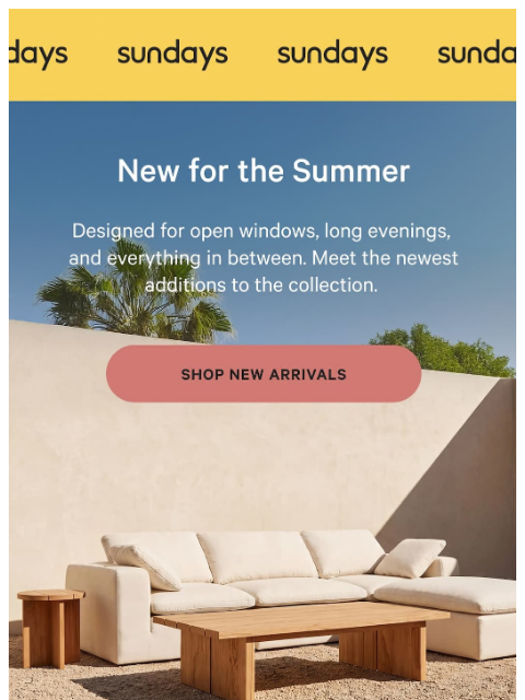sundays-company newsletter: Ready for a summer refresh?