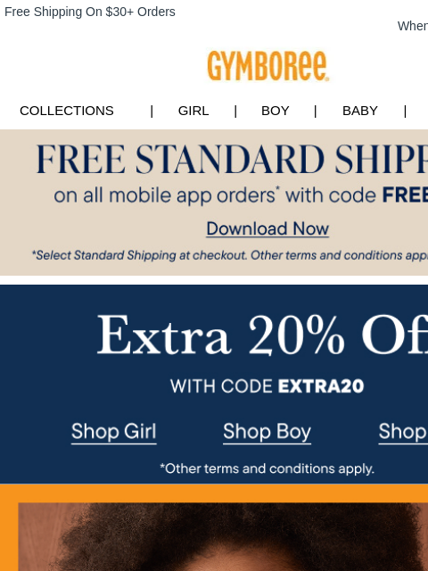 gymboree newsletter: Your First Look at New Arrivals (Extra 20% Off, To...