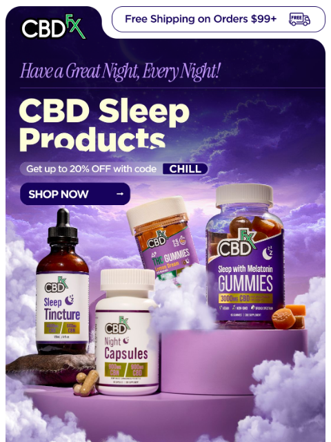 cbdfx newsletter: Why take CBD for sleep? 😴