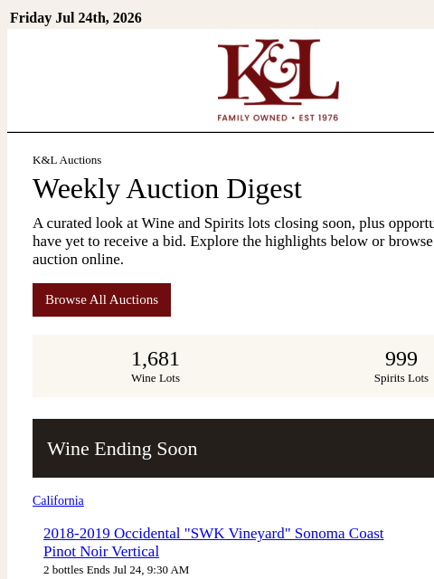 klwines newsletter: New K&L Auction Lots