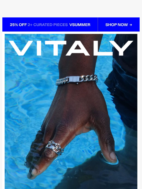 vitalydesign newsletter: FLASH SALE: 25% off your summer essentials stack
