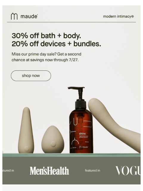 getmaude newsletter: miss our prime day sale?