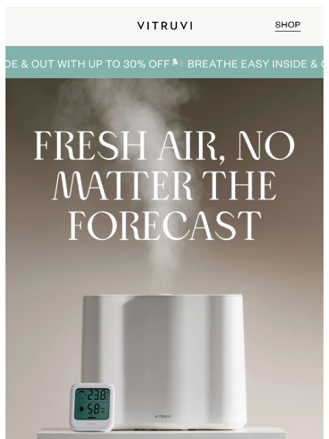 vitruvi newsletter: Breathe Easier… With Up To 30% OFF! 🧘‍♀️
