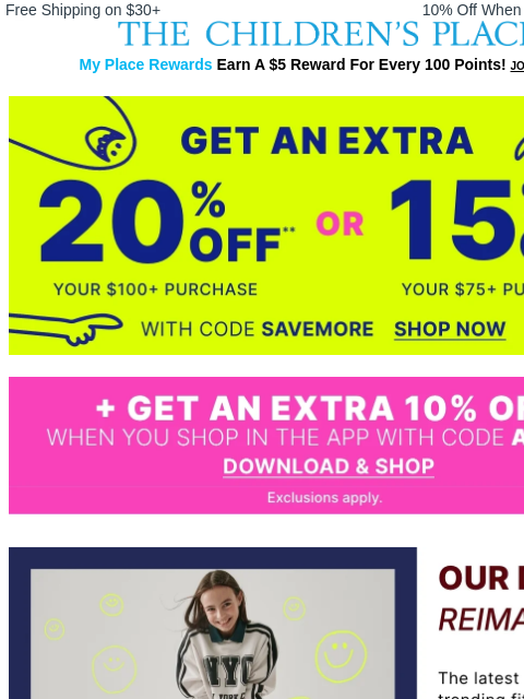 childrensplace newsletter: ACT FAST: $12 & up Denim!