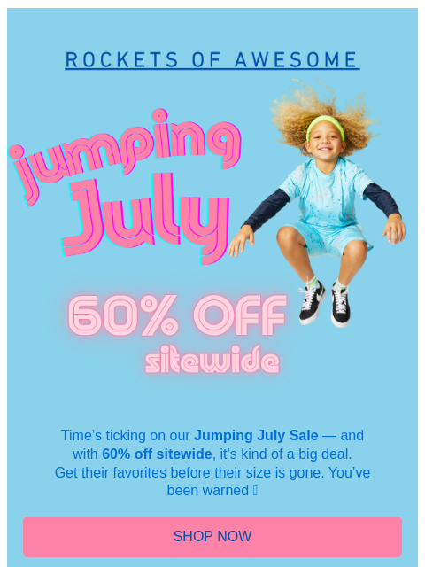 rocketsofawesome newsletter: Everything’s 60% Off (But Not for Long)