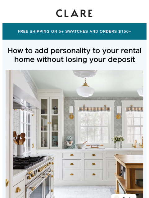 clare newsletter: Renting? Meet your dream paint projects