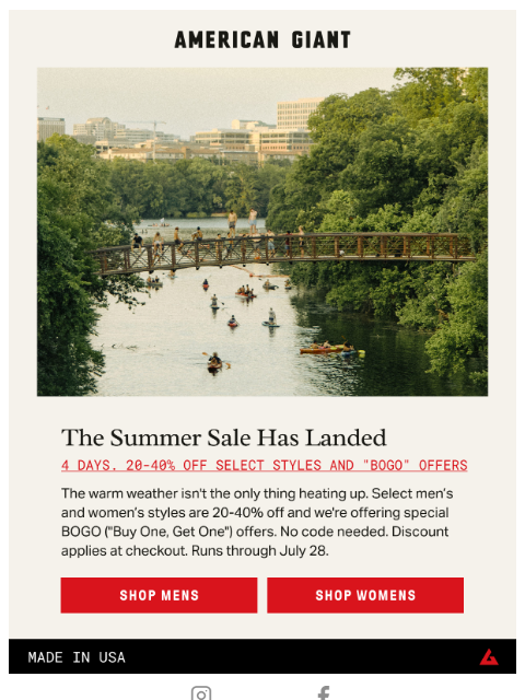 american-giant newsletter: Our Summer Sale Starts Now