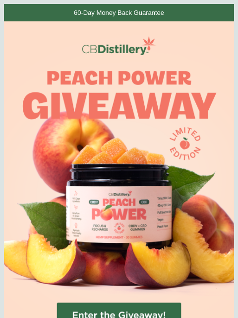 thecbdistillery newsletter: Peach Power Giveaway!