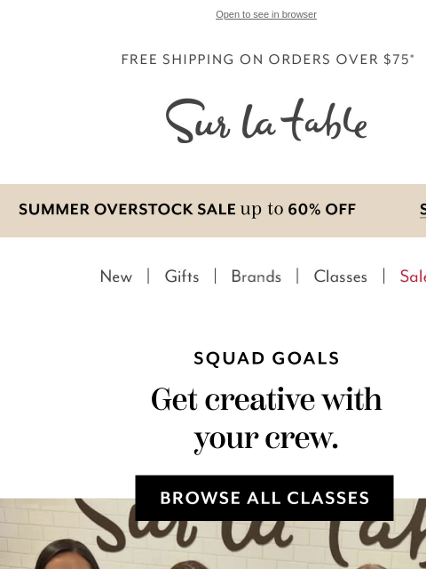 surlatable newsletter: Our easiest recipe ever: Just add friends.