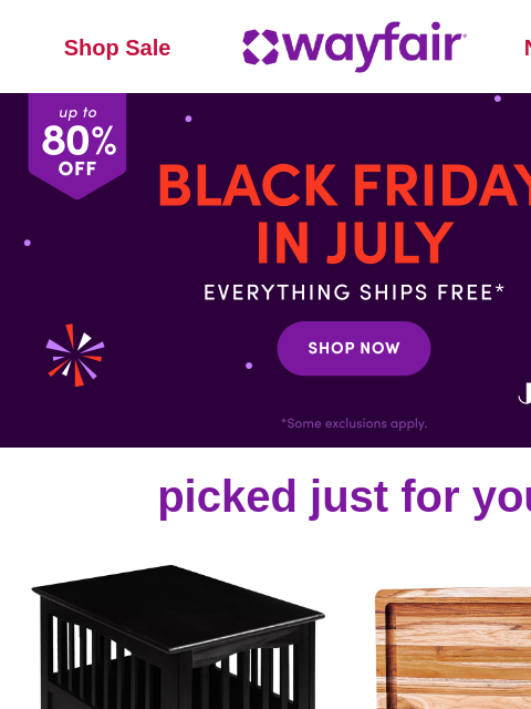 wayfair newsletter: CRATES AND CARRIERS ❗  BLACK FRIDAY IN JULY ❗ 