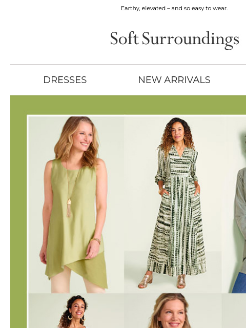 softsurroundings newsletter: Fresh Greens for Your Wardrobe.
