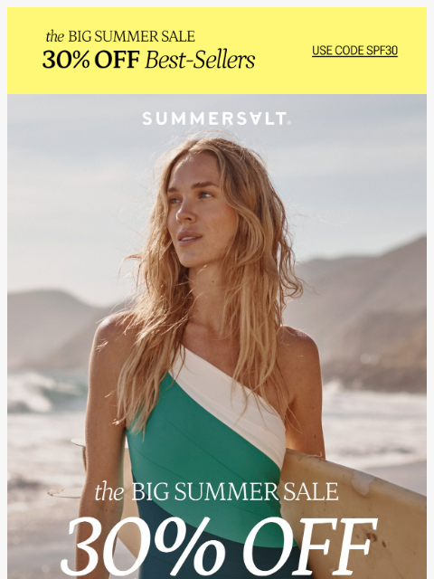 summersalt newsletter: Starts Now: 30% OFF