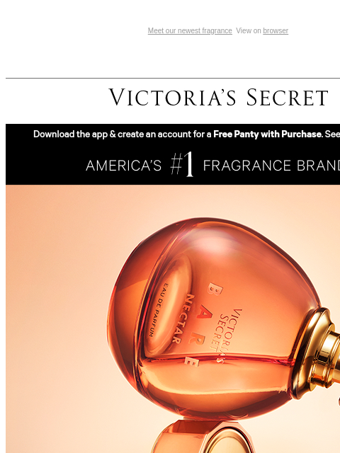 victoriassecret newsletter: Introducing New Bare Nectar: Decadent & Authentic