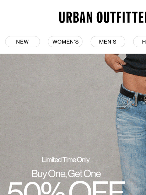 urbanoutfitters newsletter: Don’t Miss Out! BOGO 50% Off BDG Jeans