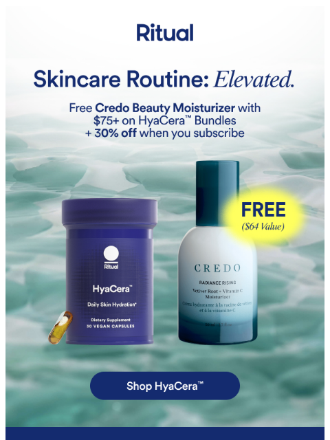 ritual newsletter: ICYMI ✨ We got your skin a gift ($64 value)