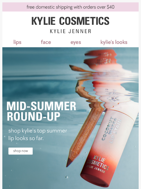 kyliecosmetics newsletter: kylie's summer lip combos 😍