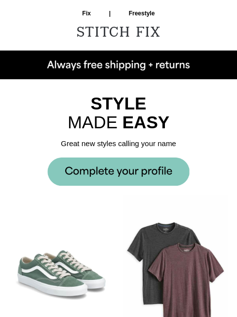 You do the looking-great part - STYLEDFOR YOU - These looks could be yours in a Fix - 'FIT REFRESH - 5 items selected especially for you - FIX FOR YOU - Treat yourself to new looks from your