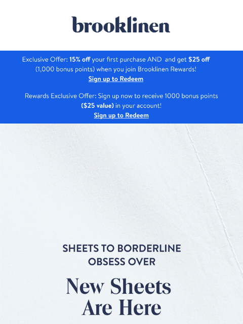brooklinen newsletter: Luxe! Luxe! Hear All About It!