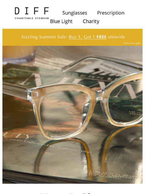 diffeyewear newsletter: Your Rx To Upgrade 📝